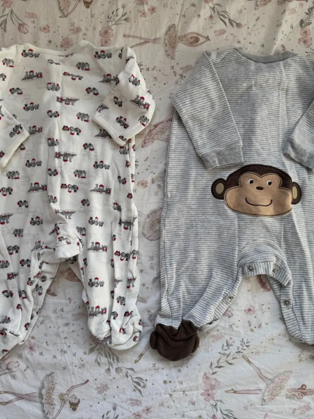 Bundle of Baby Boys Infant Footies Footed Pajamas Sleepers Sz 3 Months - Carters